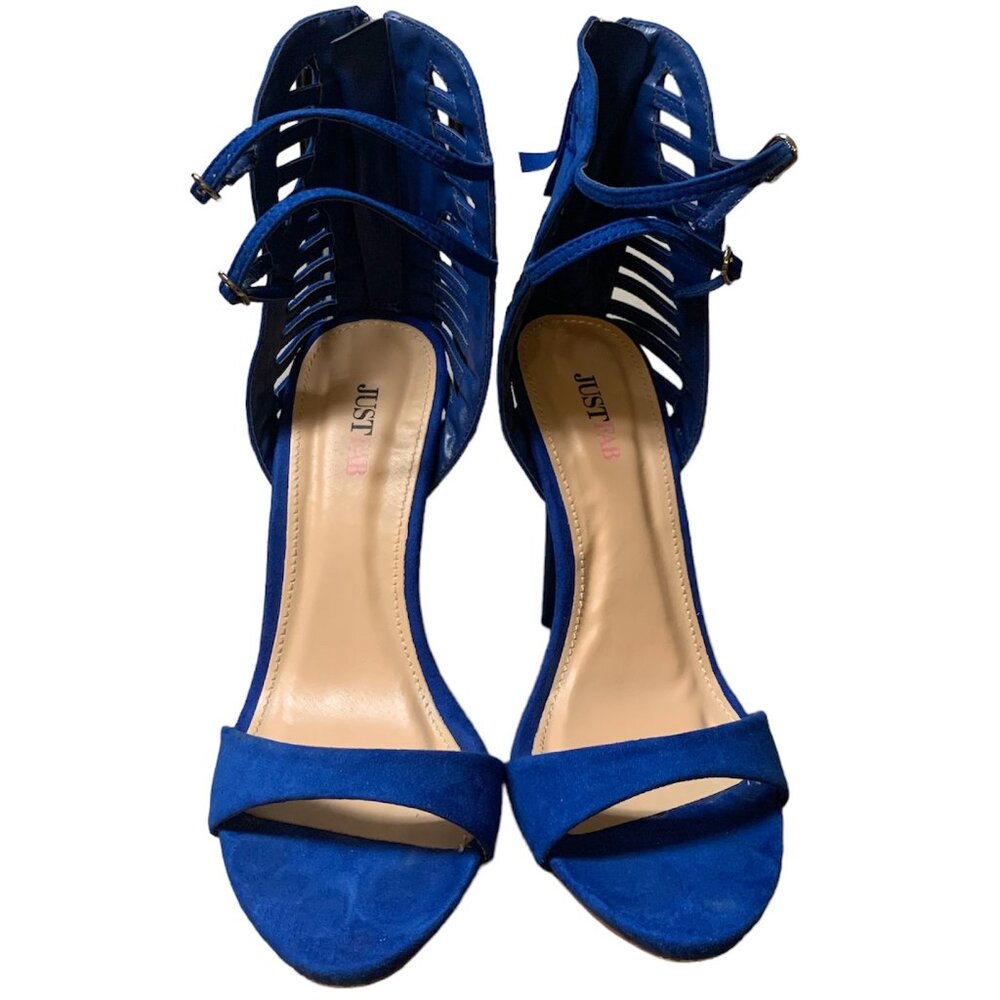 Just Fab SEXY Cobalt Blue Stiletto Sandals Size 9